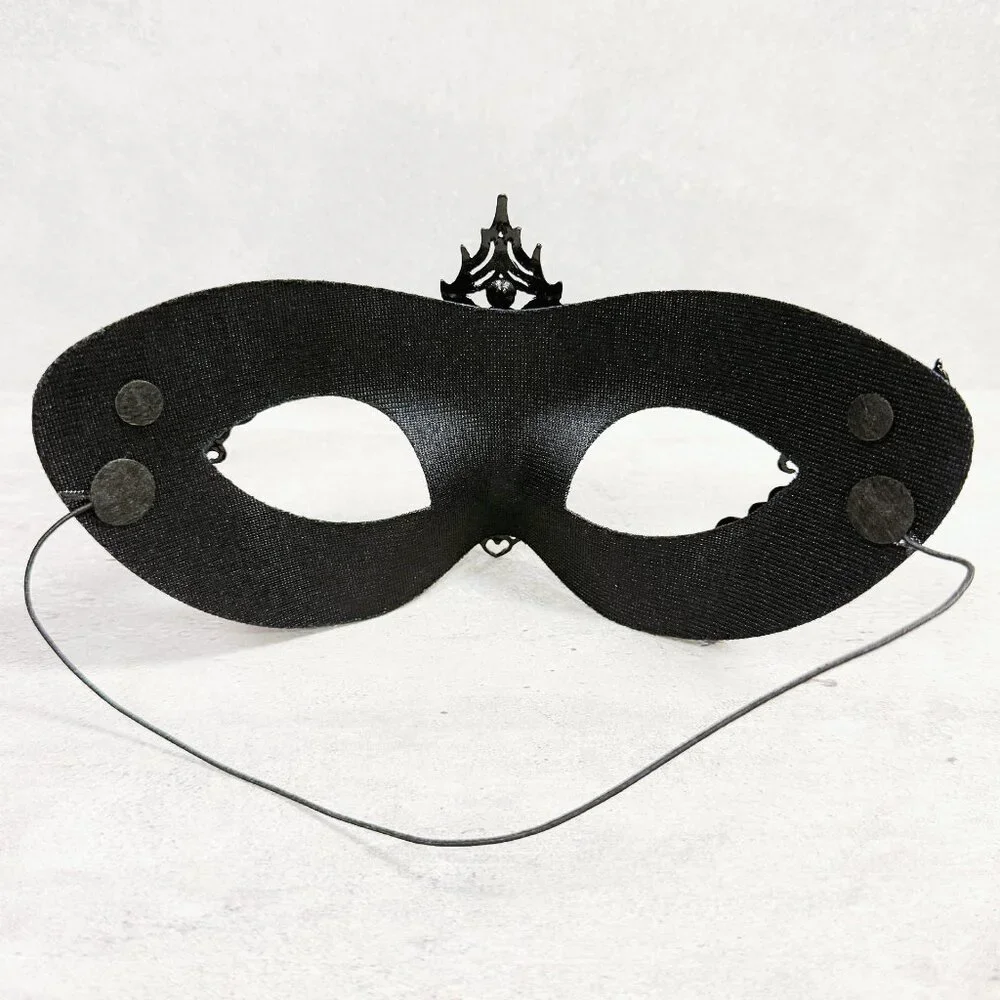 Mens masquerade mask, Black blue mask, Venetian mask, Prom mask, 2 in 1 mask